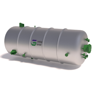 Цельносварной аппарат с плоскими днищем и крышкой и мешалкой