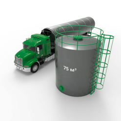 Резервуар (емкость) вертикальный стальной РВС 75 кубов 