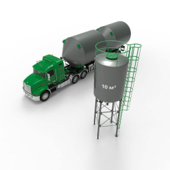 Металлический силос с конусным дном 10 м3 (13 тн)